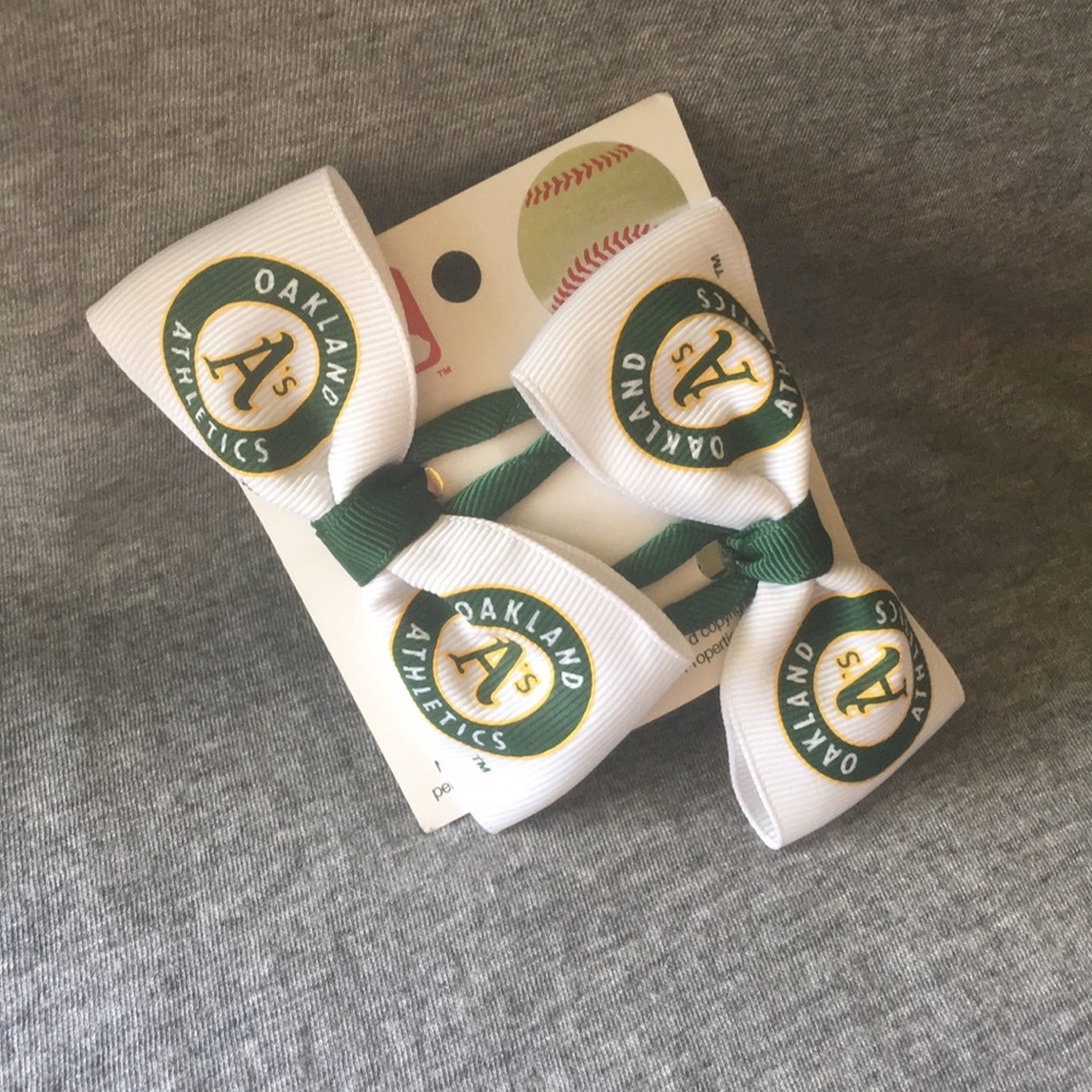 Oakland Athletics hair bows